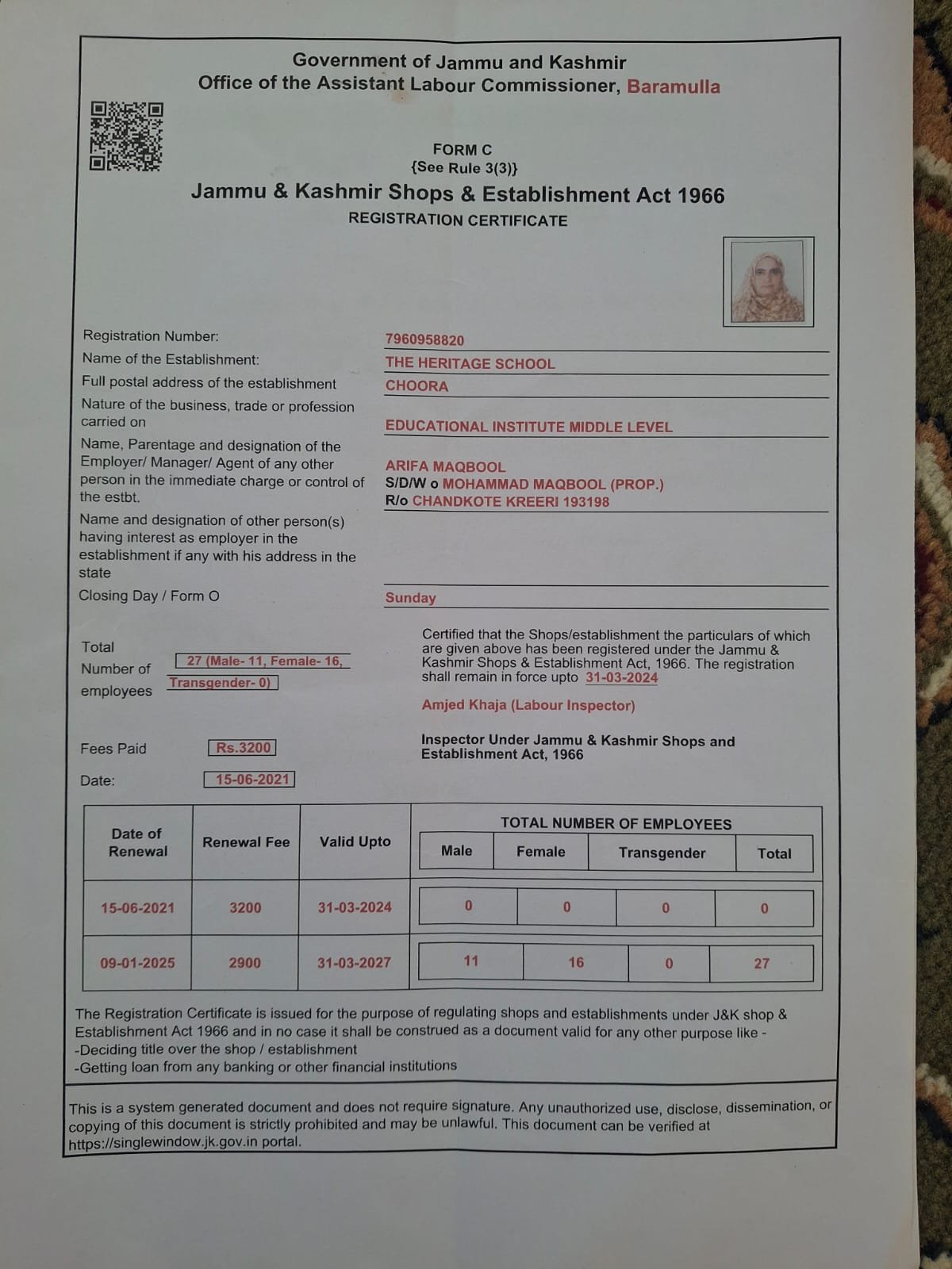 Shops & Establishment Registration